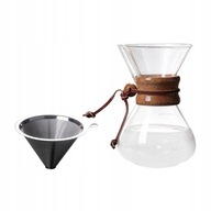 Prekvapkávací kávovar RYGNWLS zalejte súpravu do kávovaru sklenená kanvica 6,9 l béžová/hnedá