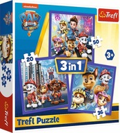 Trefl PUZZLE 3w1 Paw PSI PATROL Układanka Pieski