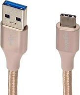 USB Type-C kábel 3.1 Nylon töltő 0,9m Arany