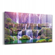 Obraz na tvrdenom skle - Dekorácia steny - Vodopád Jiulong 100x50 cm