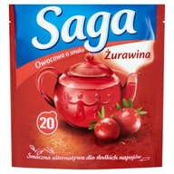 Saga Herbatka owocowa o smaku żurawiny 34 g