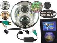 LED lampa čipy OSRAM 7 palcov reflektor DRL chróm