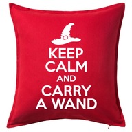 KEEP CALM AND CARRY A WAND poduszka 50x50 prezent