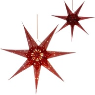 Vianočná hviezda svietiace závesné červené dekorácie stropné svietidlo 60 cm