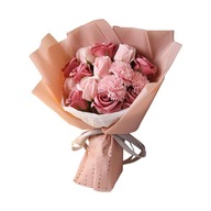 Mydlo Rose Flower Darček k narodeninám Romantický nevyblednutý falošný kvet Home Pink Red