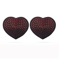 REUSABLE RED DIAMOND HEART NIPPLE PASTIES