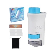 OPTIKAI MIKROSZKÓP ZOOM AKKUMULÁTORRAL 160X LABORATÓRIUMI SZETT 3 LENCSE