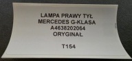 light right rear part MERCEDES G-KLASA original A4638202064