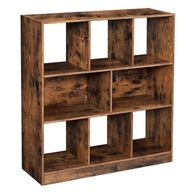 Regál ERGO hakano - BOOKCASE/BROWN/86X28X94,5CM