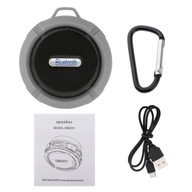 Przenośny zewnętrzny bezprzewodowy głośnik Bluetooth wodoodporny z radiem FM, szary