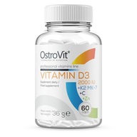 Sada vitamínov D3 2000 K2 C 1000mg a zinku OstroVit