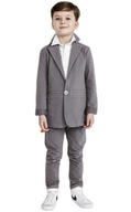 Oblek All For Kids sivý pruhovaný vianočný úplet 104/110 cm