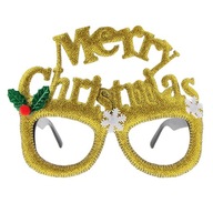 Trblietavé slnečné okuliare Merry Christmas Snowflake Gold