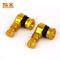 Motorcycle CNC Universal Orange 2PCS Rim Wheel Valve Stems Tire Tyre Cap