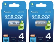 4 + 4 AKUMULATORKI PANASONIC ENELOOP R6/AA R03/AAA