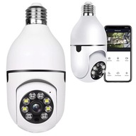 Špionážna kamera pestúnka žiarovka WiFi IP E27 otočná