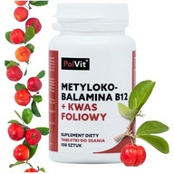 Metylokobalamina B12 1000 µg + Kwas foliowy 400 µg 100tabl.do ssania PolVit