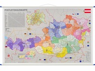 Austria mapa ścienna kody pocztowe 1:620 000