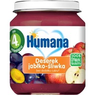 Deserek jabłko śliwka po 4. miesiącu 100% Organic 125g Humana