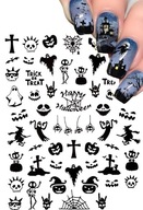 SAMOLEPIACA NÁLEPKA TENKÁ Čierna Halloween Tekvica Duchovia
