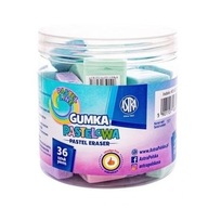 Gumka kwadratowa pastel 28x28mm (36szt) ASTRA /ASTRA papiernicze