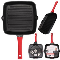 PATELNIA GRILLOWA kwadratowa non-stick indukcja ZWIEGER Obsidian 28 cm