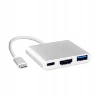 USB C ADAPTÉR HDMI+USB 3.0+PD 4K HUB MacBook 3v1