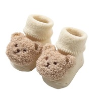 Ponožky s maskotom medvedík detský zateplený hrejivý protišmykový