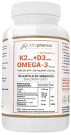 AltoPharma Vitamín K2MK-7 + D3 2000IU + Omega3 Posilnenie kostí Imunita
