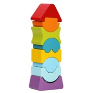 Drevená krivá veža pre batoľatá bezpečná ekologická hračka