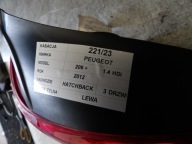 Peugeot 206+ plus light rear left 11-8058L
