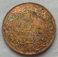INDIE BRYTYJSKIE - 1/12 Anna - 1914 - George V