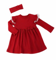 Sukienka + opaska Święta Nicol czerwona r. 98