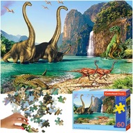 PUZZLE ZESTAW 60EL. ŚWIAT DINOZAURÓW DZIECIĘCA KLASYCZNA UKŁADANKA 5+