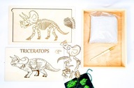 Triceratops, rozšírená verzia, kostra dinosaura, na vykopávanie, kosti