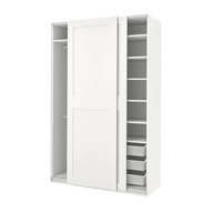 IKEA PAX GRIMO Szafa - biała 150x66x236 cm