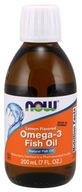 NOW Omega 3 Citrónový rybí olej 200ml