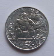 N115/ SAN MARINO 5 LIRA 1994 OD 1 ZŁ