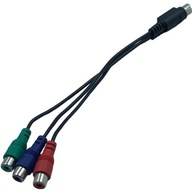 Przewód Kabel Adapter S-Video 7 PIN - 3 x RCA Chinch RGB