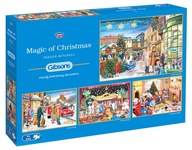 Gibsons Puzzle 4x500 Magia świąt Bożego Narodzenia