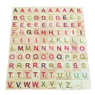 100x Zabawki z alfabetem literowym Przedszkolne zabawki edukacyjne dla małych dzieci Wakacyjne drewno