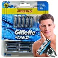 17 x Gillette Mach 3 Start Sport ostrza wkłady Mach3 orygi Gilette Gillete