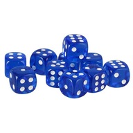 10 sztuk sześciostronnych kostek D6 do gry w kości pokerowe D&D Casino zgadywanie w kolorze ciemnoniebieskim