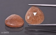 Slnečný kameň fazetovaná slza PARA 15x15 mm