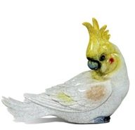 Figurka papuga o105c papużka kakadu piękna dekoracja dom ogród