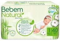 BEBEM NATURAL PIELUSZKI BAMBUSOWE NEWBORN 1 40 SZT