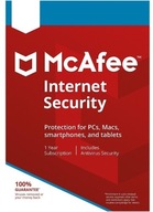 McAfee Antivírus McAfee Internet Security 2023 1 st. / 12 mesiacov ESD
