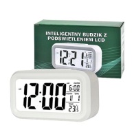 Ébresztőóra LOGIT fehér 9cm