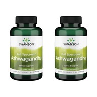 2x Swanson Ashwaganda (żen-szeń indyjski) 450 mg