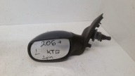 mirror left 2 PIN grzane manually Peugeot 206+